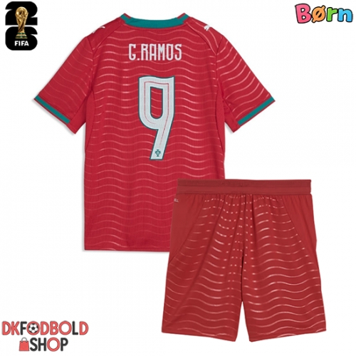 Portugal Goncalo Ramos #9 Hjemmebanesæt Børn VM 2026 Kort ærmer (+ korte bukser)